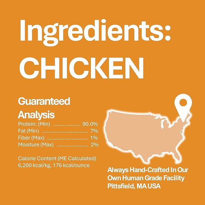 Whole Life Pet Just One Chicken - Dog Treat Or Topper - Human Grade, Freeze Dried, One Ingredient - Protein Rich, Grain Free, Made in The USA