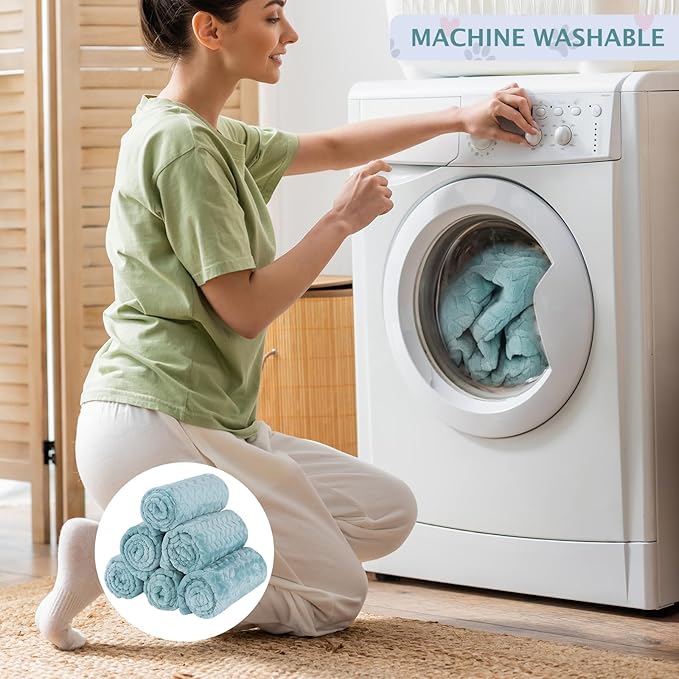 BVAGSS 6 Pack Small Dog Blanket, Super Soft Warm Pet Cover Blankets, Wheat Ears Print Puppy Fleece Flannel Blanket for Small Medium Dogs and Cats MW003