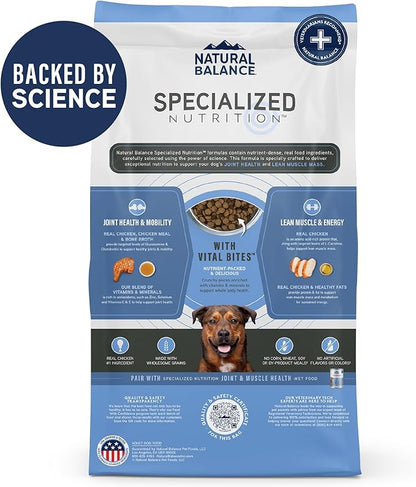 Natural Balance Specialized Nutrition Dry Dog Food Formula with Chicken and Oatmeal for Dogs, Joint Health & Muscle Health Dog Food, Natural Ingredients with Added Vitamins & Minerals - 3.5 lbs