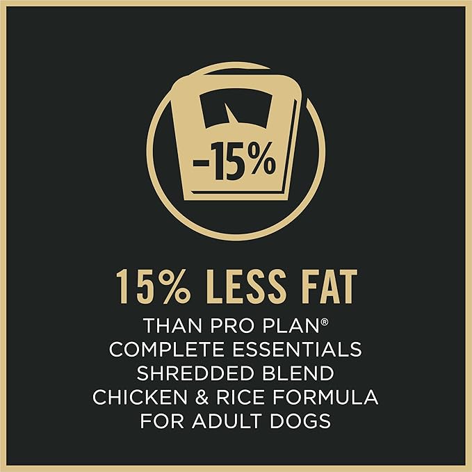 Purina Pro Plan Weight Management Dog Food Dry, Shredded Blend Chicken and Rice Formula - 18 lb. Bag