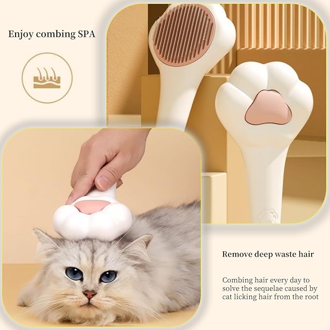 3PCS Cat Brush with Release Button,Dog Brush,Cat Brush Dog Brush for Shedding Grooming, Cat Brushes for Indoor Cats, Dog Grooming Brush Pet Brush for Semi-Short to Semi-Long Hair