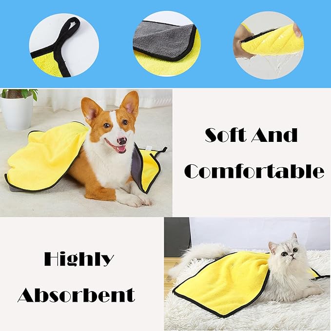 9 PCS Dog,Cat Grooming Brush Shedding Kit-Self-Cleaning Smooth Dog Brush Hair Removal And Flea Comb Rubber Bath Brush Toothbrush Grooming Brush Nail Clippers And File pet Bath Absorbent towel (blue)