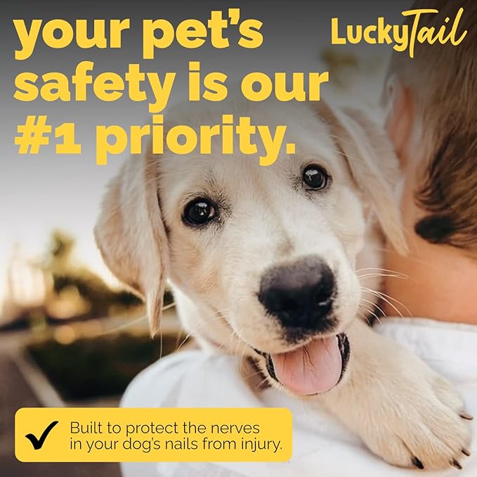 LuckyTail - Dog Nail Grinder - Regular, Hard & Soft Replacement Head - Small & Large Dogs - Premium Quality - Diamond Tip Drill Bit - Professional Dog Nail Trimmers - Grooming Kit - 3 Pack