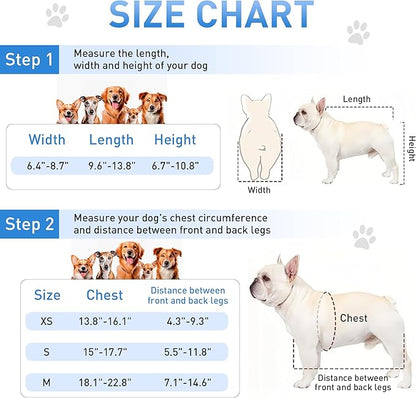 Dog Wheelchair for Back Legs, Dog Wheelchair Cart Doggy Wheelchair with Disabled Hind Legs Walking Mobility Aids for Small Pets Hind Limbs Dog Carts with Wheels Light Weight