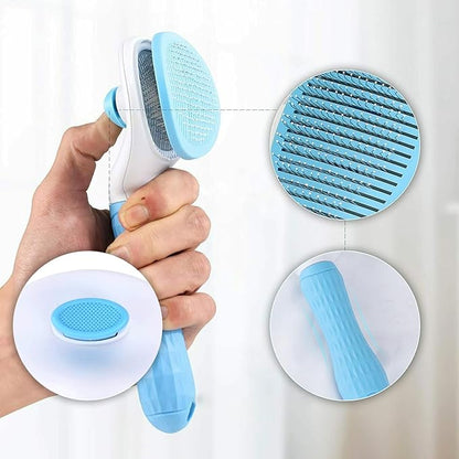 Cat Brush for Hair Removal, Dog Brush for Indoor Cats and Dogs, Suitable for Shedding & Haired Pets, Skin Friendly Hair Removal Beauty Tool, Blue