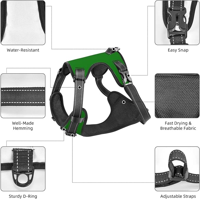 Custom Breathable Pet Chest Harness with Optional Leash, Customize No-Pull Dog Harnesses with Your Personalized Design, Personalize Pet Towing Vest with Mesh Fabric, RosyBrown, M