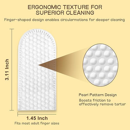 Dog Teeth Cleaning Wipes, Dental Finger Wipes for Cats & Dogs, No-Rinse Dog Finger Toothbrush, Removes Plaque & Tartar, Freshens Breath, Gentle Gum Care, Disposable Pet Oral Wipes, 50 Count