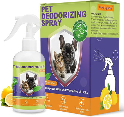 Dog Urine Odor Eliminator Spray for Home, Cat Litter Box Deodorizer, Pet Room Deodorizing Spray for Pee Smells on Carpet or Furniture, Puppy Perfume Spray Long Lasting, 500ml/16.9oz, Green Tea