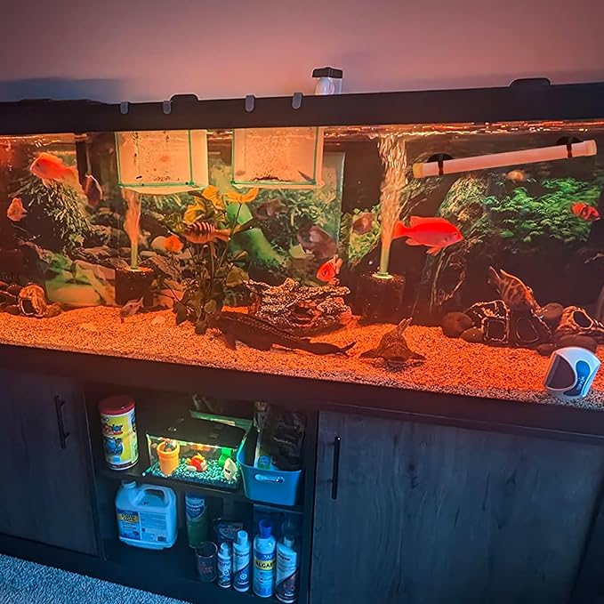 Submersible Fish Tank Aquarium Light: Underwater Fish Tank Light RGB Color Changing Brightness Adjustable - Silicone Led Aquarium Light with Remote and Suction for 20inch Aquarium Decorations