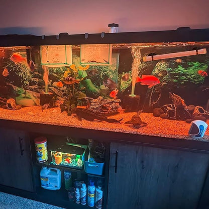 Submersible Fish Tank Aquarium Light: Underwater Fish Tank Light RGB Color Changing Brightness Adjustable - Silicone Led Aquarium Light with Remote and Suction for 20inch Aquarium Decorations