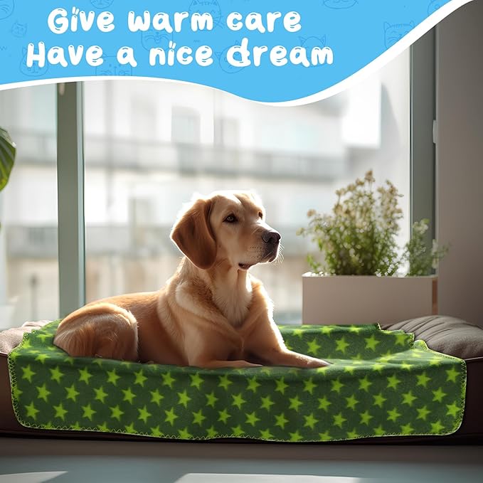Eccliy 20 Pcs Puppy Blanket Pet Soft Fleece Dog Blankets Warm Felt Throw Sleep Mat Bed Covers for Doggie Puppy Pet Dogs Cat, 20 Styles(39 x 35 Inch,Paw)