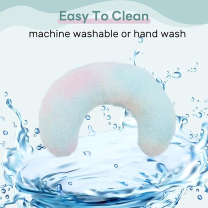 T'CHAQUE Dog Pillow Dog Calming Pillow for Small Dogs Anxiety Relief Comfort Dog Neck Pillow Bed Soft Cat Pillow for Indoor Cats Half Donut Cuddler U-Shaped Pillow Pet Sleeping Improve Calming Toy