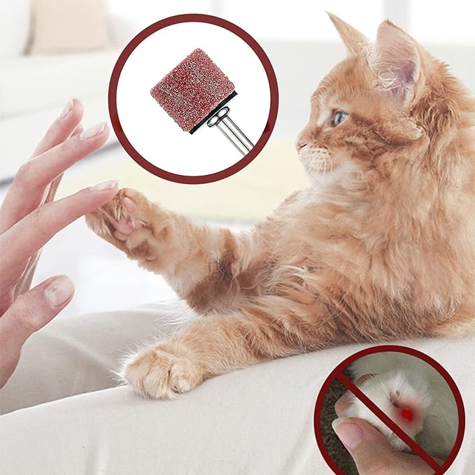 26 Pack Nail Grinder for Dogs Replacement Kit Sanding Drum Set Grit Sand Bands Shank Rotary Tool Kit Pet Nail Smoother Dog Claw Care (80#/120#)