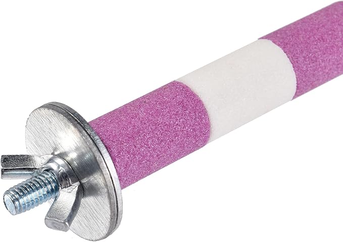 Bird Perch Parrot Stand Cage Accessories Natural Wooden Stick Paw Grinding Rope-surfaced Chew Toy Standing Rod for Exercise Training Branches (Sandstone (S 4 pcs))