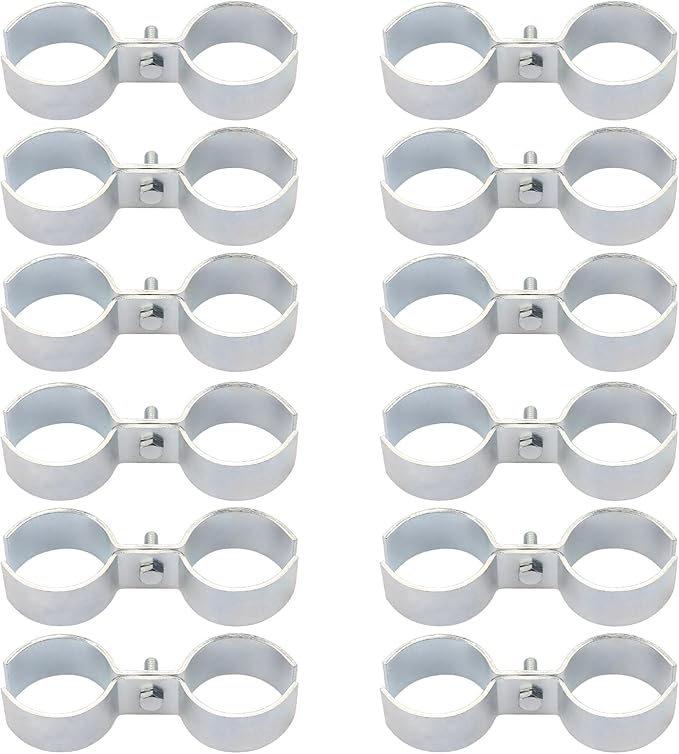12 Packs 1 Inch Kennel Clamps, Saddle Clamps, dog kennel clamps, by GENHAKON
