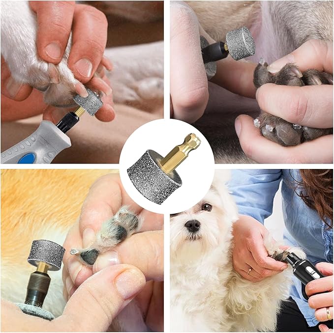 5Pcs Dog Nail Grinder Diamond Tip Replacement Heads Replaceable Paws Dog Claw Grinder Bits Pet Paws Grooming Accessories