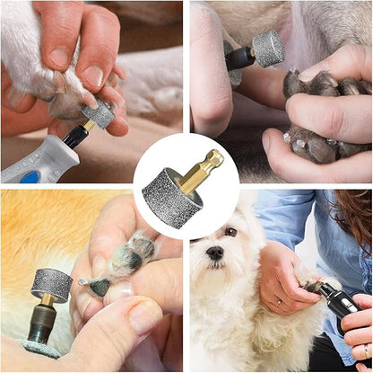 5Pcs Dog Nail Grinder Diamond Tip Replacement Heads Replaceable Paws Dog Claw Grinder Bits Pet Paws Grooming Accessories