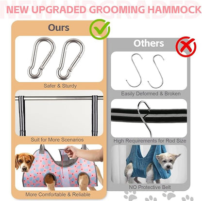 Dog Grooming Hammock for XXL Large Dogs Nail Trimming, Dog Grooming Harness for Cutting Nails, Pet Grooming Sling Helper with Nail Clippers/Nail Trimmers