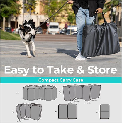 2-in-1 Cat Playpen, 58''Pop Up Dog Pet Playpen for Indoor Outdoor Cats Enclosed, Portable Pet Playpen, Kitten Puppy Foldable Play Pen Cat Dog Tent Crate Cage Kennel(No Divider, Unified Space)