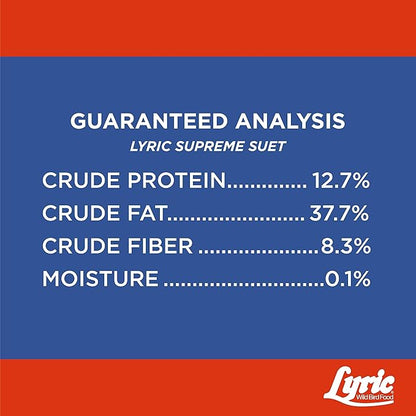 Lyric Supreme Wild Bird Seed for Outside Feeders - Wild Bird Food Mix with Nuts & Sunflower Seeds, Attracts Many Beautiful Songbirds, 13.5 lb (Pack of 3-4.5 lb Bags)