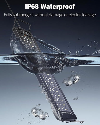 Pawfly 20W 24/7 Aquarium LED Light for 18" to 24" Tanks Extendable Fish Tank Light with Full Spectrum White Blue Red Green Lights with D/N Mode Single Color Effects Timer and Adjustable Brightness