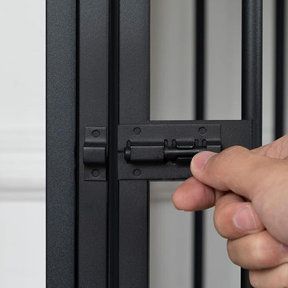 HOOBRO Dog Crate Furniture, Dog Crate Table, Decorative Dog Kennel with Drawer, Indoor Pet Crate End Table for Small Dog, Steel-Tube Dog Cage, Chew-Proof, Greige BG01GW03