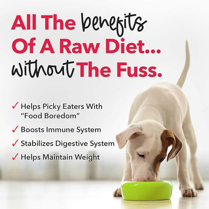 iHeartDogs Dog Food Topper - Freeze-Dried Raw Dog Food Seasoning - Grain Free Superfood Meal Mixer (Beef, 3 Ounce)