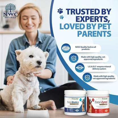 NWC Naturals Mini-Twin Pack 2.22oz Probiotics and Digestive Enzymes for cats and dogs. Smaller Size.