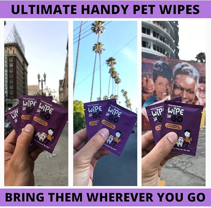 Dog Wipes - Individually Packaged - Hypoallergenic and Fragrance Free - Dog & Cat Face Paw & Butt Cleaner