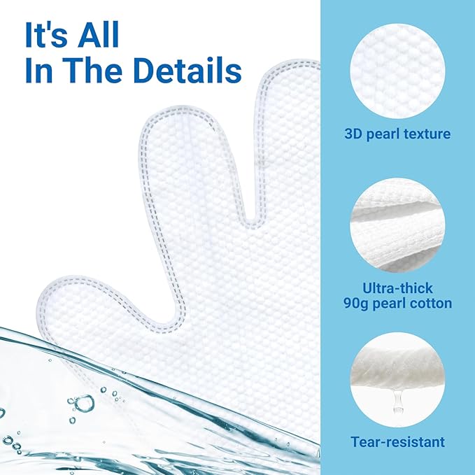 Pet Grooming Glove Wipes, Dog and Cat Cleaning Wipes for Fur, Paws, Butt, Puppy and Dog wet wipes, Hypoallergenic Deodorizing with Natural Sunshine Oat Extract, On-the-Go Freshness, Fast clean