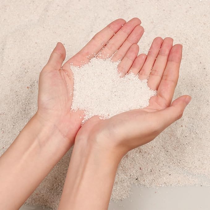 Silica Gravel, Multi-Purpose Mini White Silica Sand for Fire Pits, Aquariums and Landscaping, 11LB