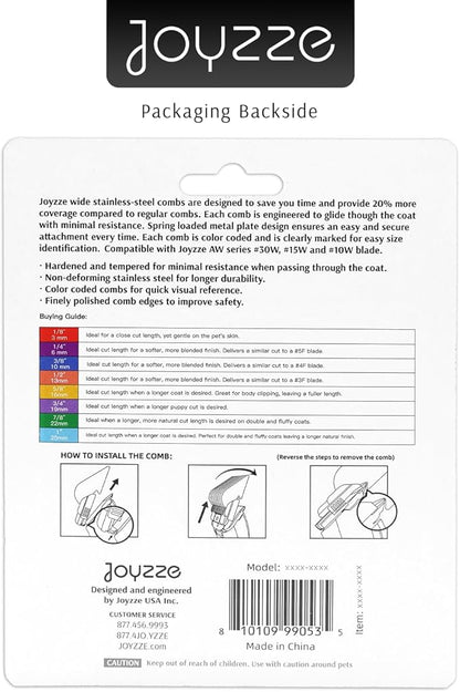 A Series Wide Metal Comb for Smooth Coat, Durable and Precise for Trimming and Finishing, Compatible with A Series Clippers (13mm 1/2" Metal Comb)