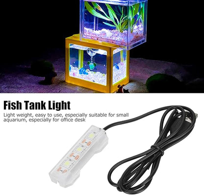 Ejoyous Aquarium LED Light, Fish LED Lamp Small Aquarium Water Plant Light Decorative Lighting for Submersible Underwater Fish Aquarium Landscape Decoration Accessories