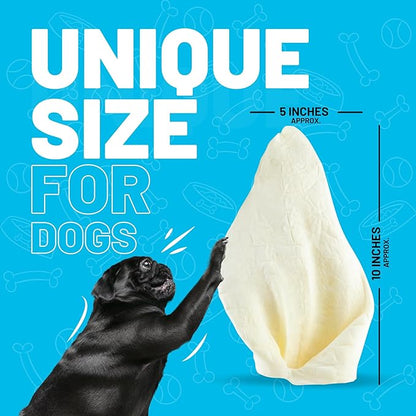 Sitka Farms Whole Cow Ears for Dogs 5 Count - Premium Rawhide Free Dog Chews - Beef Natural Dog Treats for Smal, Medium and Large Dogs - Long Lasting - Rich Protein for Your Pet