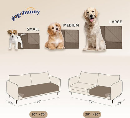 gogobunny 100% Double Sided Waterproof Dog Blanket Soft Pet Bed Cover Reversible Protect Furniture Couch Sofa Car for Puppy Cat Kids (Dark Walnut/Light Walnut, 30x30 Inch (Pack of 1))