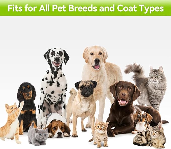 Pet Grooming Brush, Double Sided Detachable Shedding Dog Cat Brush, 5 in 1 Dog Grooming Brush for Shedding Long & Short Haired Dogs, Hair Removing, Bath&Massage, Reduce 95% Shedding Hair