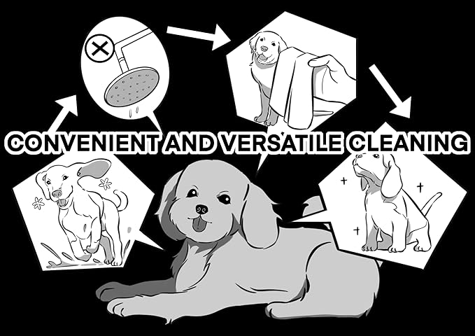 Dog Wipes - Extra Thick and Large Plant-Based Hypoallergenic Grooming Wipes for Dogs, Fragrance-Free, 60-Count - Perfect for Paws and Coats - Luxuriously Moist and Pet Cleaning Wipes