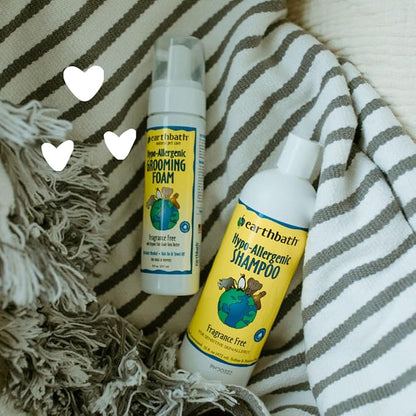 earthbath, Hypoallergenic Dog Shampoo - Fragrance Free Dog Shampoo for Allergies and Itching, Made in USA, Cruelty Free Dog Wash, Gentle Puppy Shampoo, Soothing Cat Shampoo - 16 Oz (2 Pack)