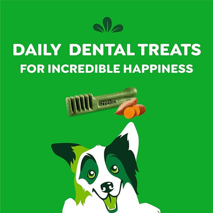 Greenies Regular Dental Dog Treats, Sweet Potato Flavor, 36 oz. Pack (36 Treats)
