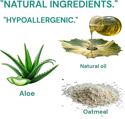 Dog Shampoo for Sensitive Skin with Calming Oatmeal - Hypoallergenic Puppy Essentials for Smelly Dogs & Cats - Relieves Allergies & Itching - Gentle Cat Shampoo - 16 oz by VETLO