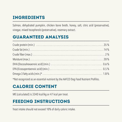 Chewy Strips Dog Treats, Salmon, High Protein Dog Treats, 4oz