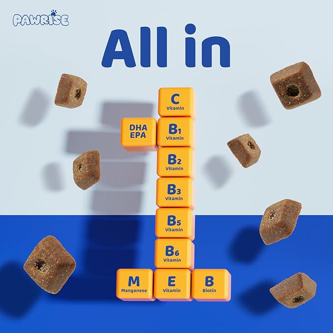 Dog Daily Supplements - MultiVitamins for Dog Hip & Joints, Skin & Coat, Digestion & Immune Support - with Biotin, Glucosamine & Omega-3-150ct - Dog Supplement Soft Chew