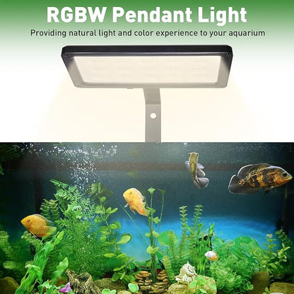 LED Aquarium Light for Plant,24/7 Mode Clip On Aquarium Light with Timer for 12-29 inch Freshwater Fish Planted Tank,Adjustable Brightness 8 Colors 38W Full Spectrum RGBW Fish Tank Light