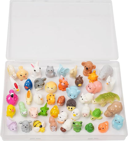 46pcs Mini Resin Animal Styles Tiny Resin Animals
