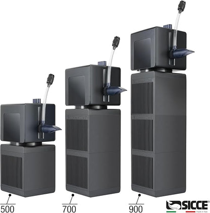 Sicce Shark PRO 500 Internal Aquarium Filter 140 GPH Submersible | Up to 37 Gallons | in-Tank Freshwater and Saltwater Application with Single Removable Filter Cartridge | Fish Tank Turtle Terrarium