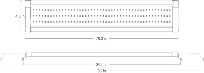 NICREW ClassicLED Gen 2 Aquarium Light, 25 Watts, Dimmable LED Fish Tank Light with 2-Channel Control, White and Blue LEDs, Size 30 to 36 Inch
