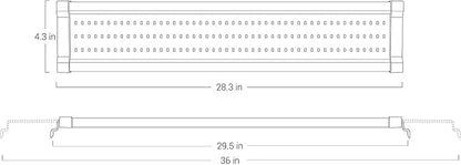 NICREW ClassicLED Gen 2 Aquarium Light, 25 Watts, Dimmable LED Fish Tank Light with 2-Channel Control, White and Blue LEDs, Size 30 to 36 Inch