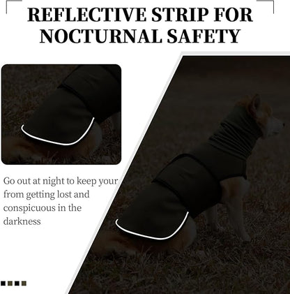 ROZKITCH Dog Anxiety Relief Jacket, Turtleneck Calming Vest for Indoor & Outdoor Use, Breathable Dog Shirt for Separation & Noise Anxiety ArmyGreen L