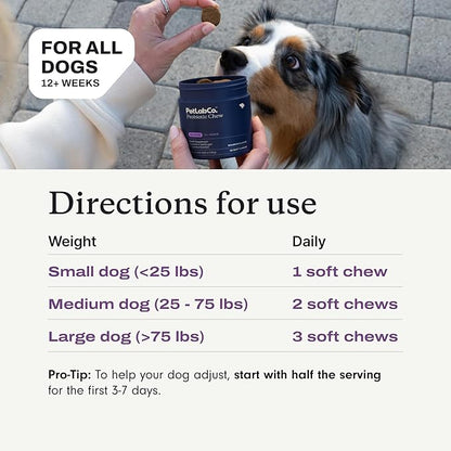 PetLab Co. Probiotics for Dogs, Support Gut Health, Occasional Diarrhea, Digestive Health & Seasonal Allergies - Salmon Flavor - Packaging May Vary - 30 Soft Chews
