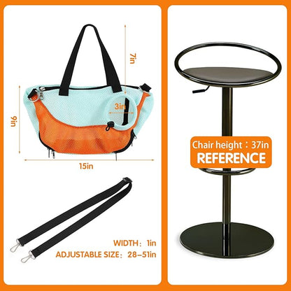 Dog Carrier Sling Adjustable Hand Free Dog Sling Carrier for Carry Small Dogs and Cats Travel Safety Harness Reversible Puppy Carrier Purse with Storage Pocket Suitable for Puppy